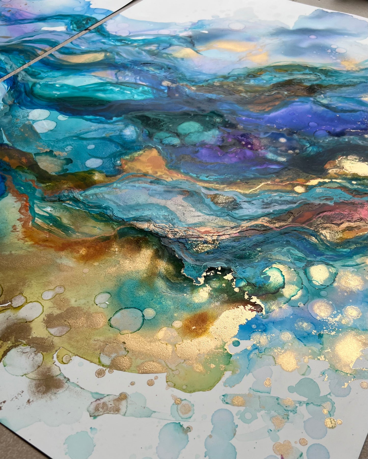 ‘Afterglow’ 76cm x 112cm Diptych